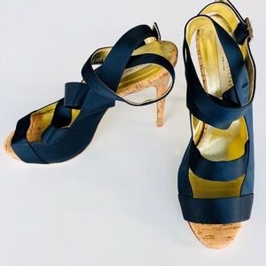 Stella Mccartney ladder strap pumps in Navy